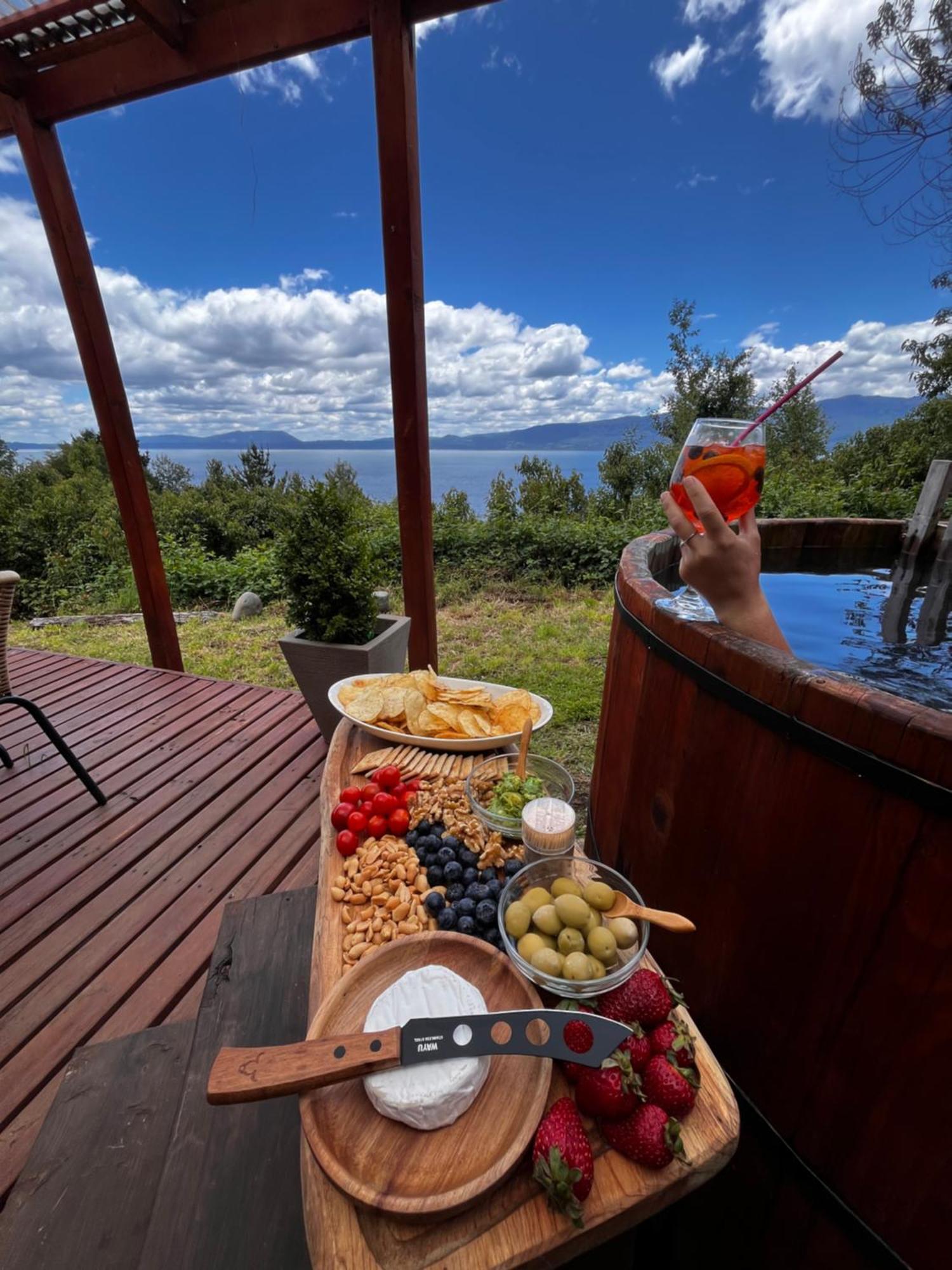 Cabanas Ayalen Con Vista Al Lago Pucon Bagian luar foto